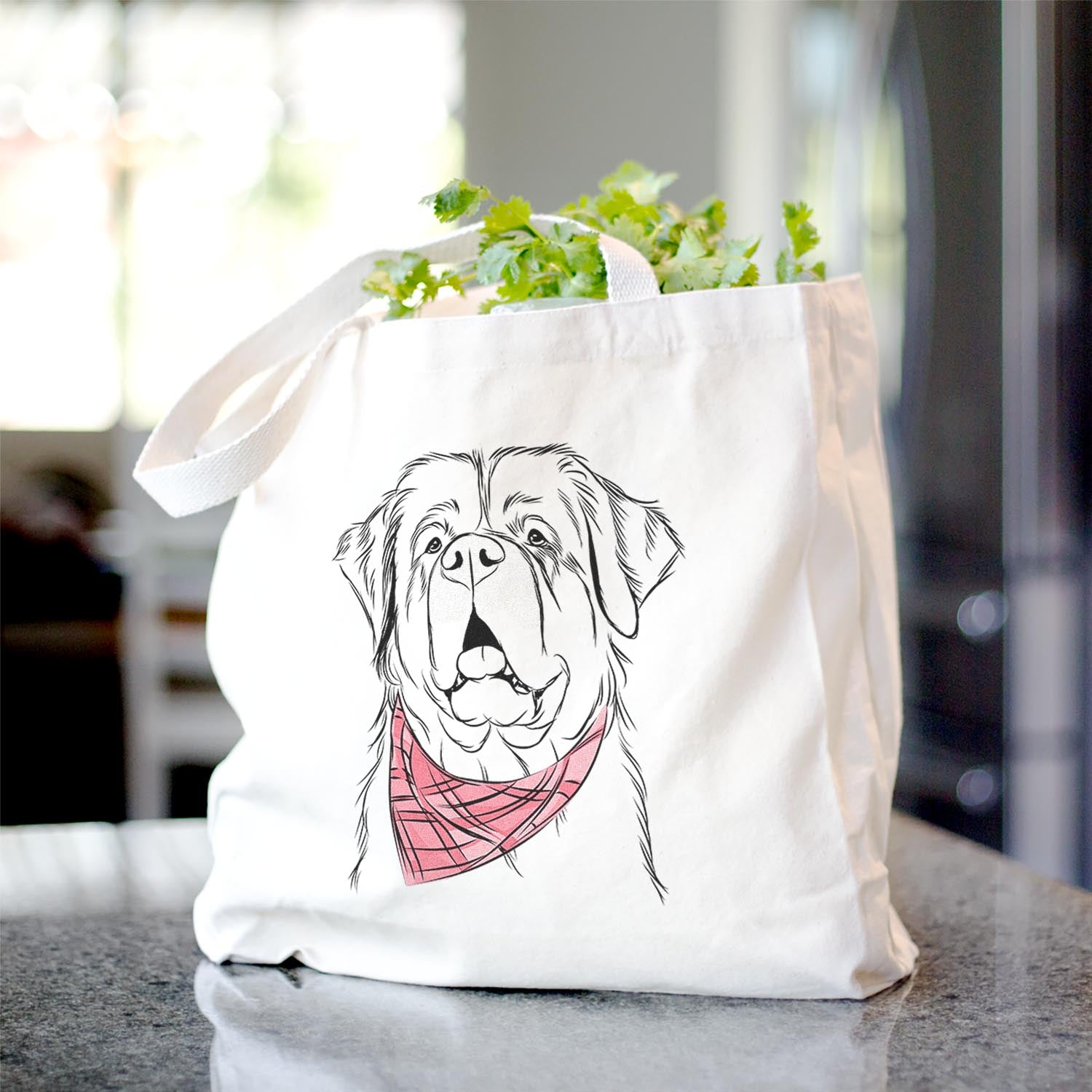 Atlas the Saint Bernard - Tote Bag