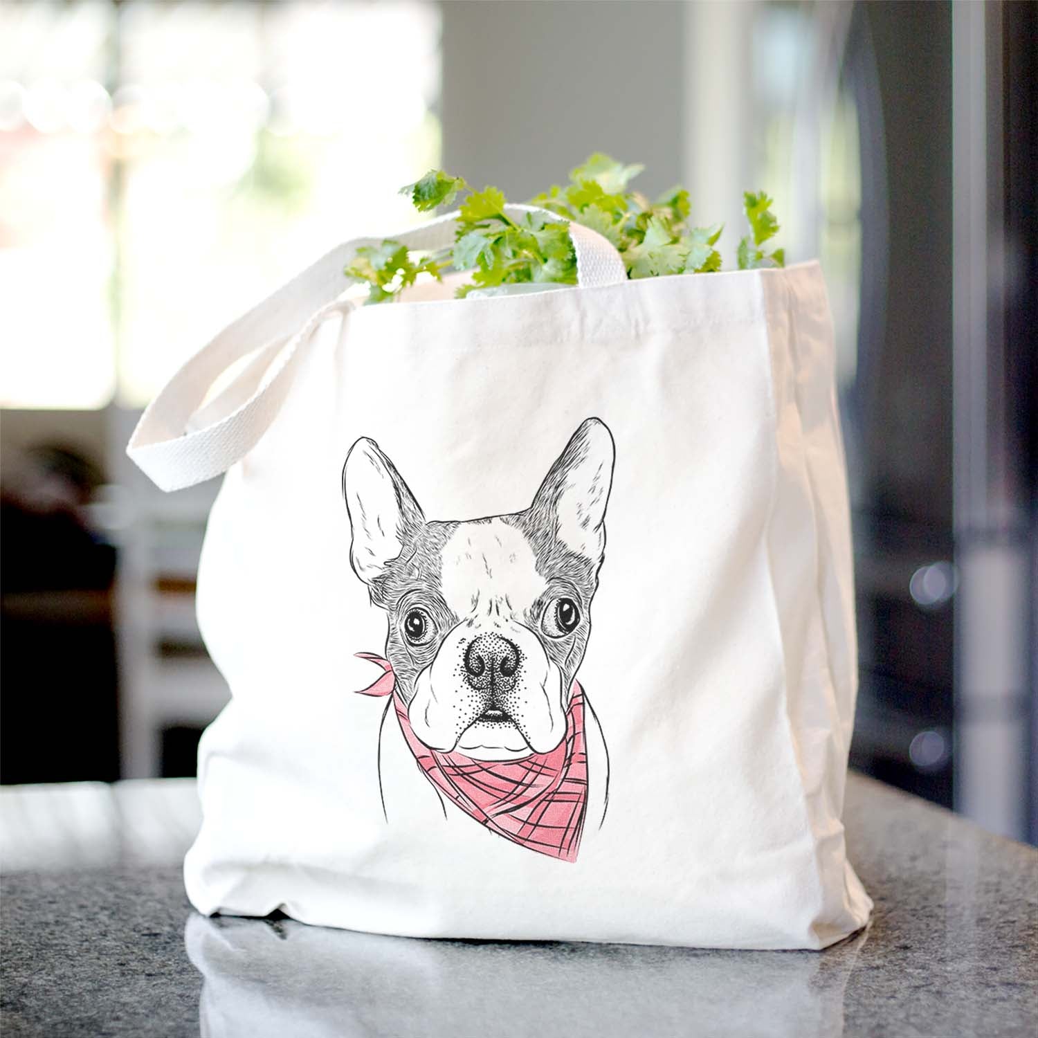 Chocolate Chip the Boston Terrier - Tote Bag