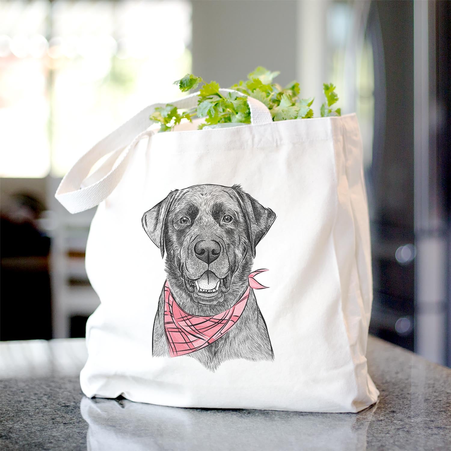 Heath the Black Lab - Tote Bag