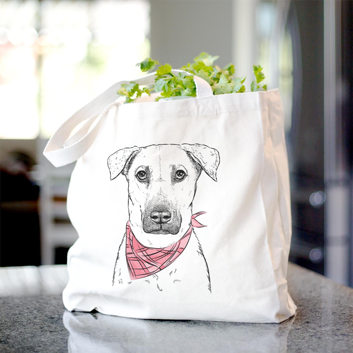 Luna the Black Mouth Cur - Tote Bag