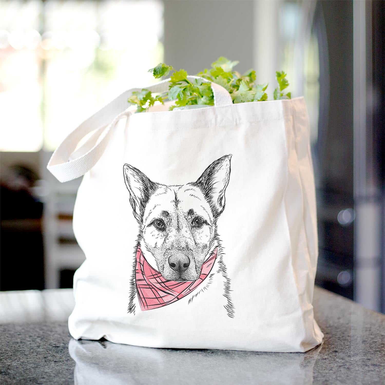 Oliverno the German Shepherd - Tote Bag