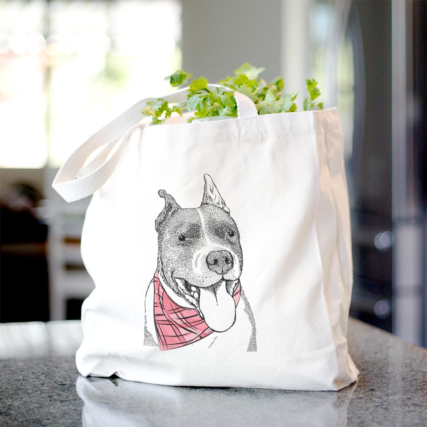 Piggy the American Staffordshire Terrier - Tote Bag