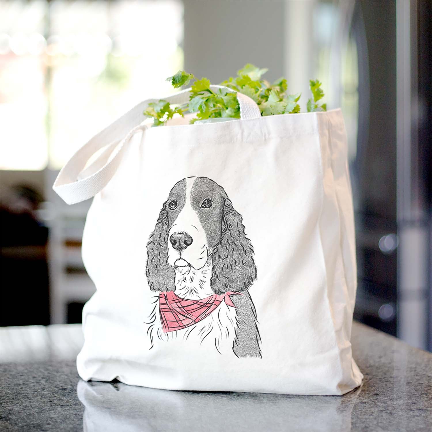 Quincy the English Springer Spaniel - Tote Bag