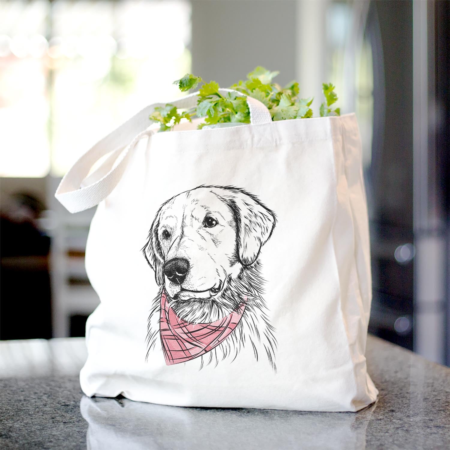 Quinn the Golden Retriever - Tote Bag