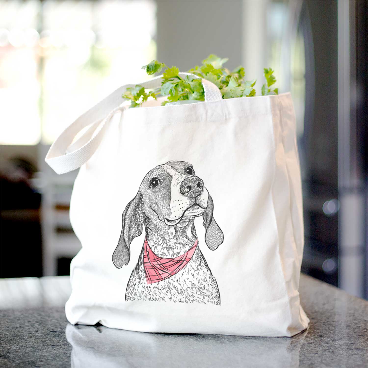 Chester the Red Tick Coonhound - Tote Bag