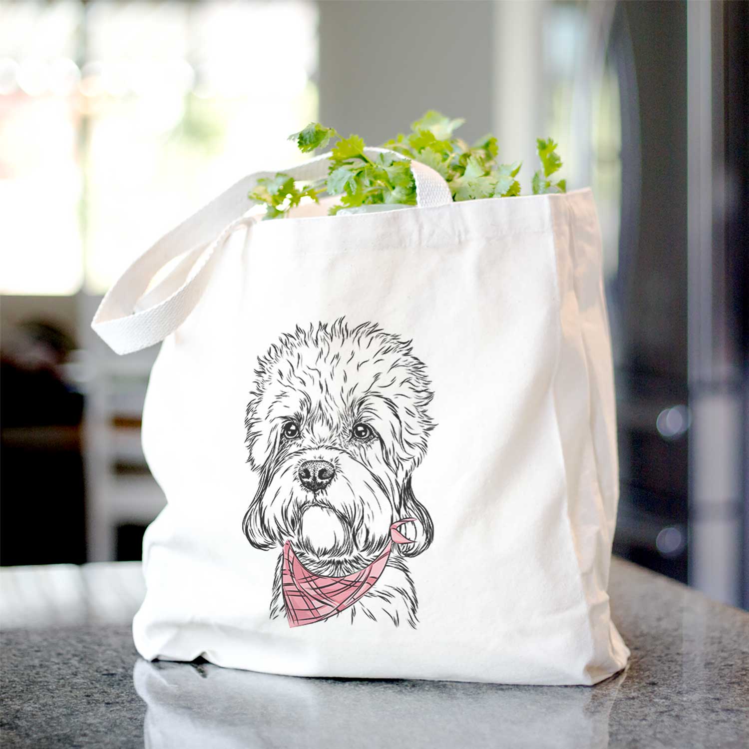 Sir Walter the Dandie Dinmont Terrier - Tote Bag