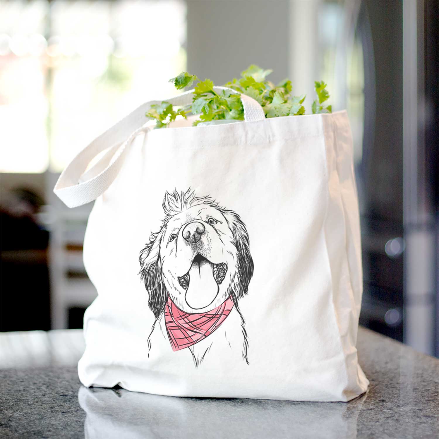 Sven the Double Merle Spaniel Aussie Mix - Tote Bag