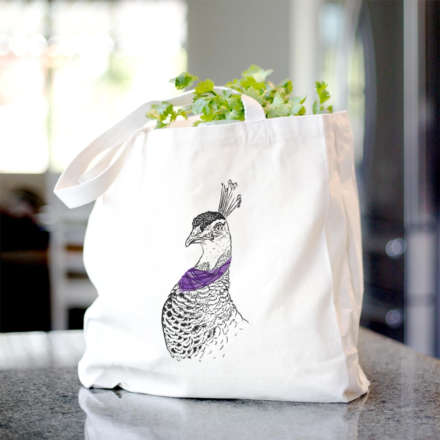 Dee the Peahen - Tote Bag