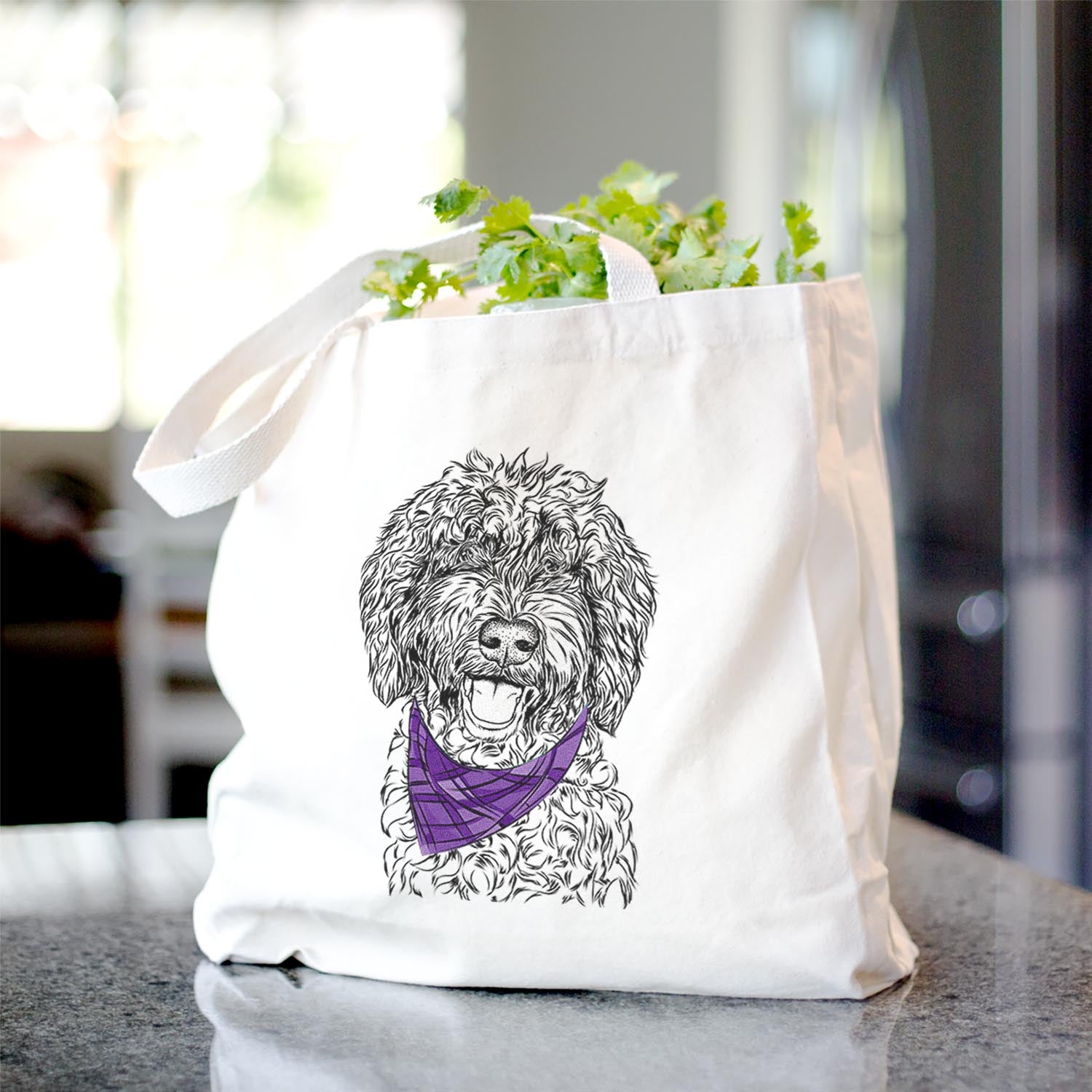 Jack the Chocolate Labradoodle - Tote Bag