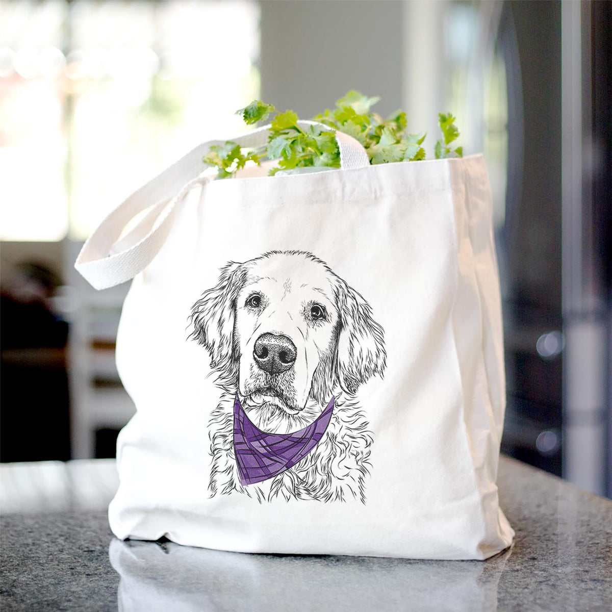 Loganator the Golden Retriever - Tote Bag