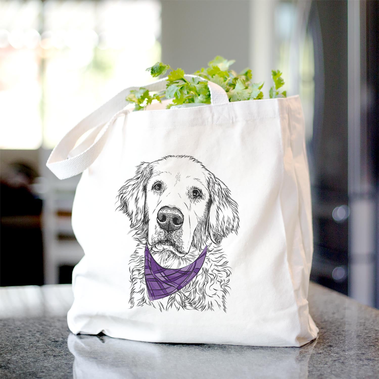 Loganator the Golden Retriever - Tote Bag