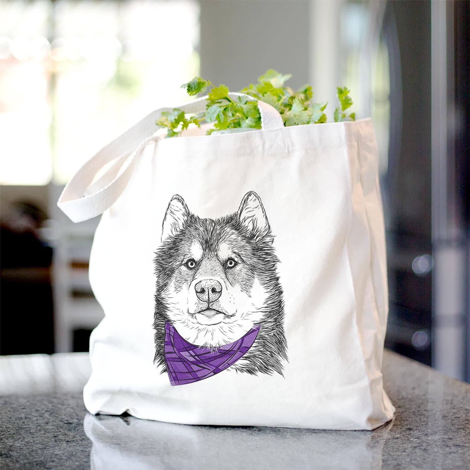 Oskar the Candian Eskimo Dog - Tote Bag