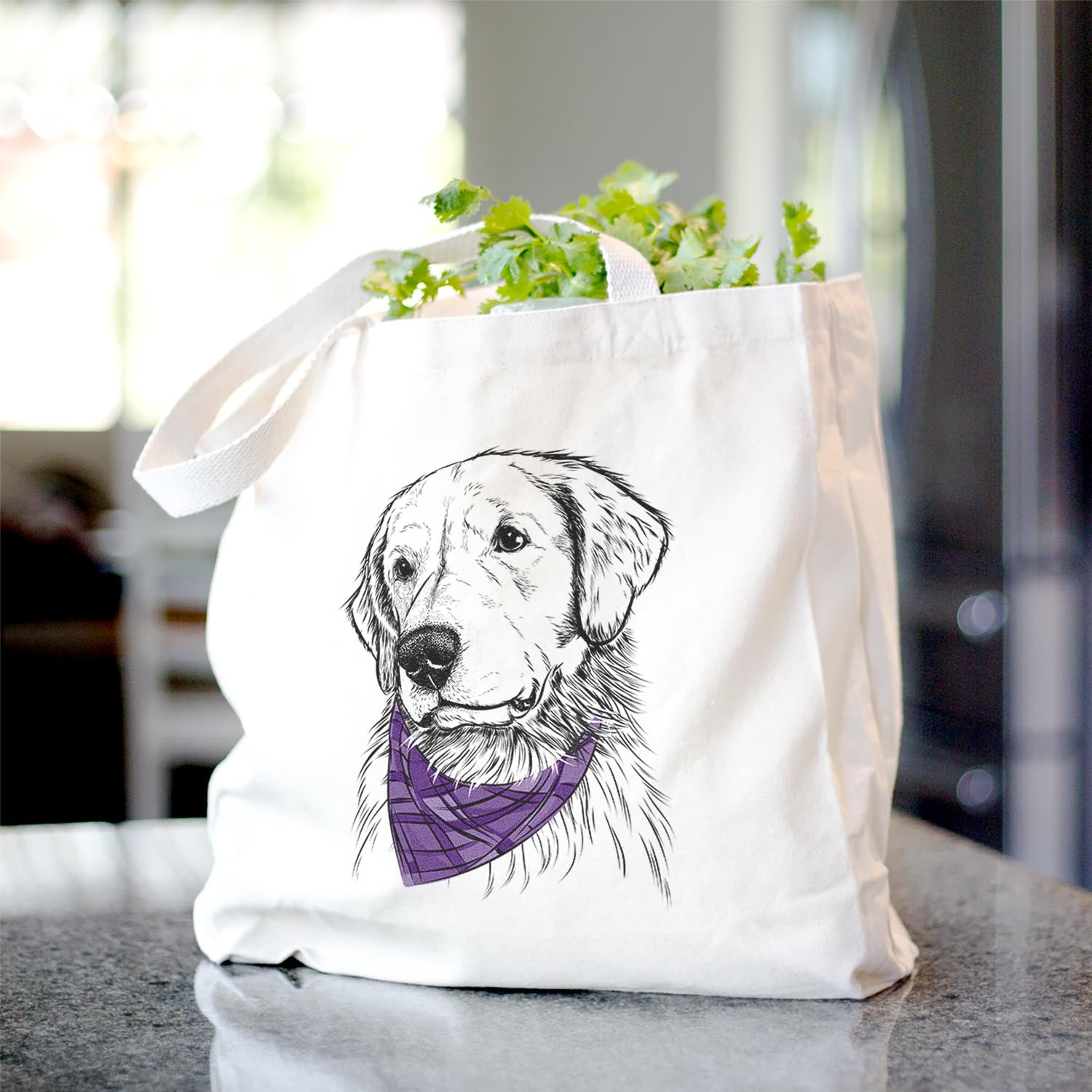 Quinn the Golden Retriever - Tote Bag