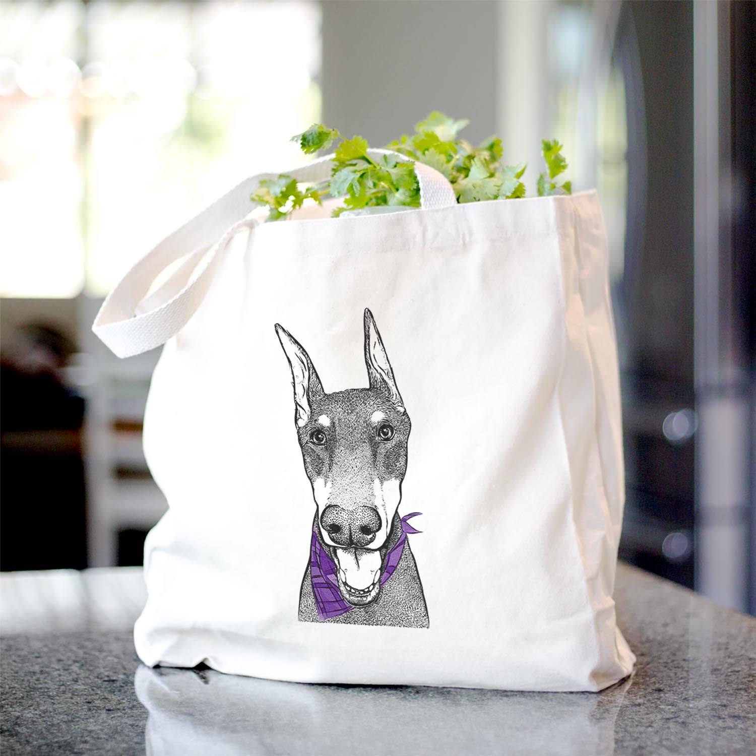 Sir Duke the Doberman Pinscher - Tote Bag