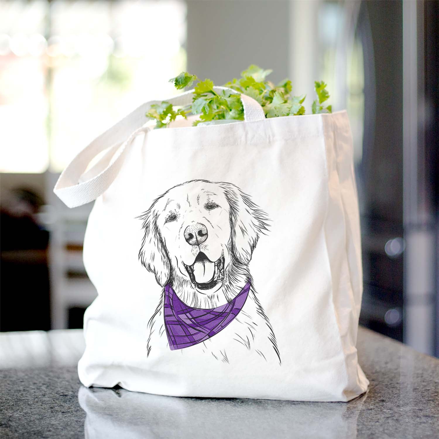 Wallace the Golden Retriever - Tote Bag