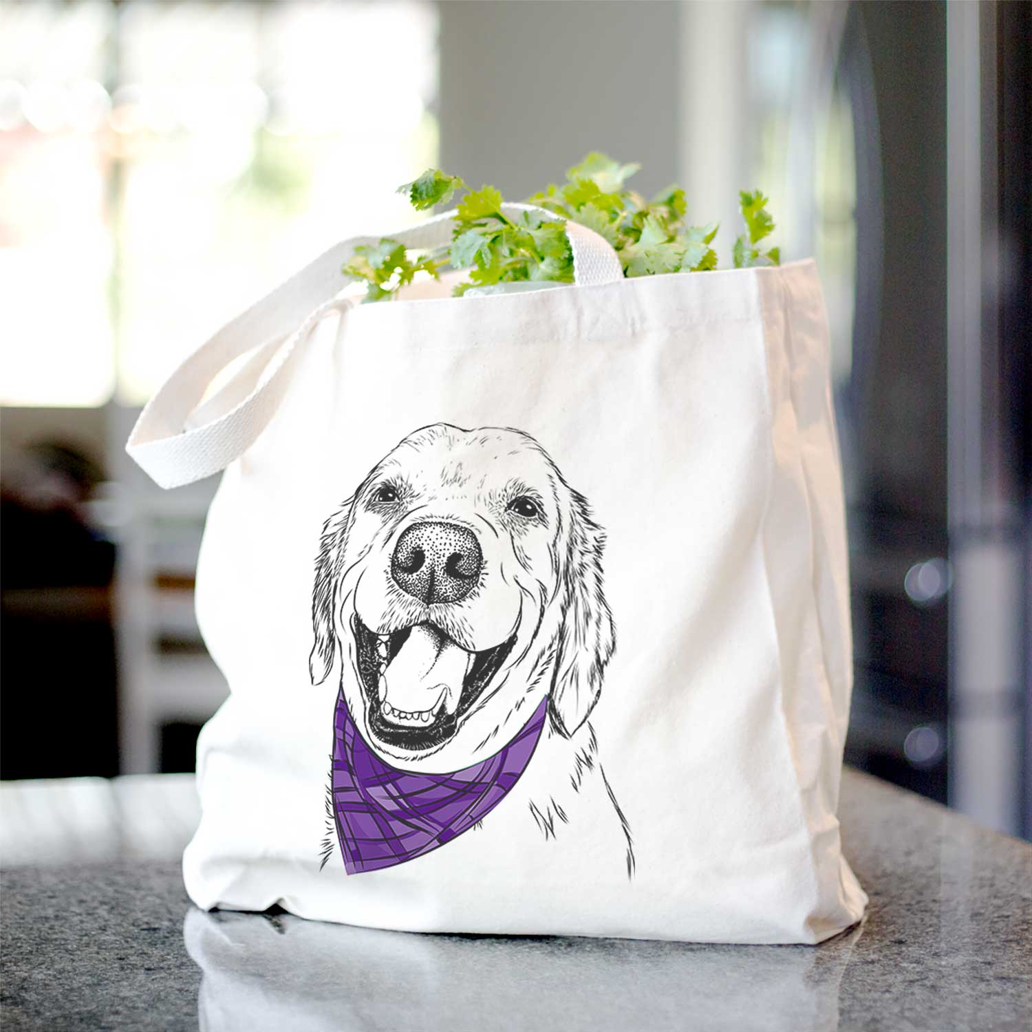 Spanky the Golden Retriever - Tote Bag