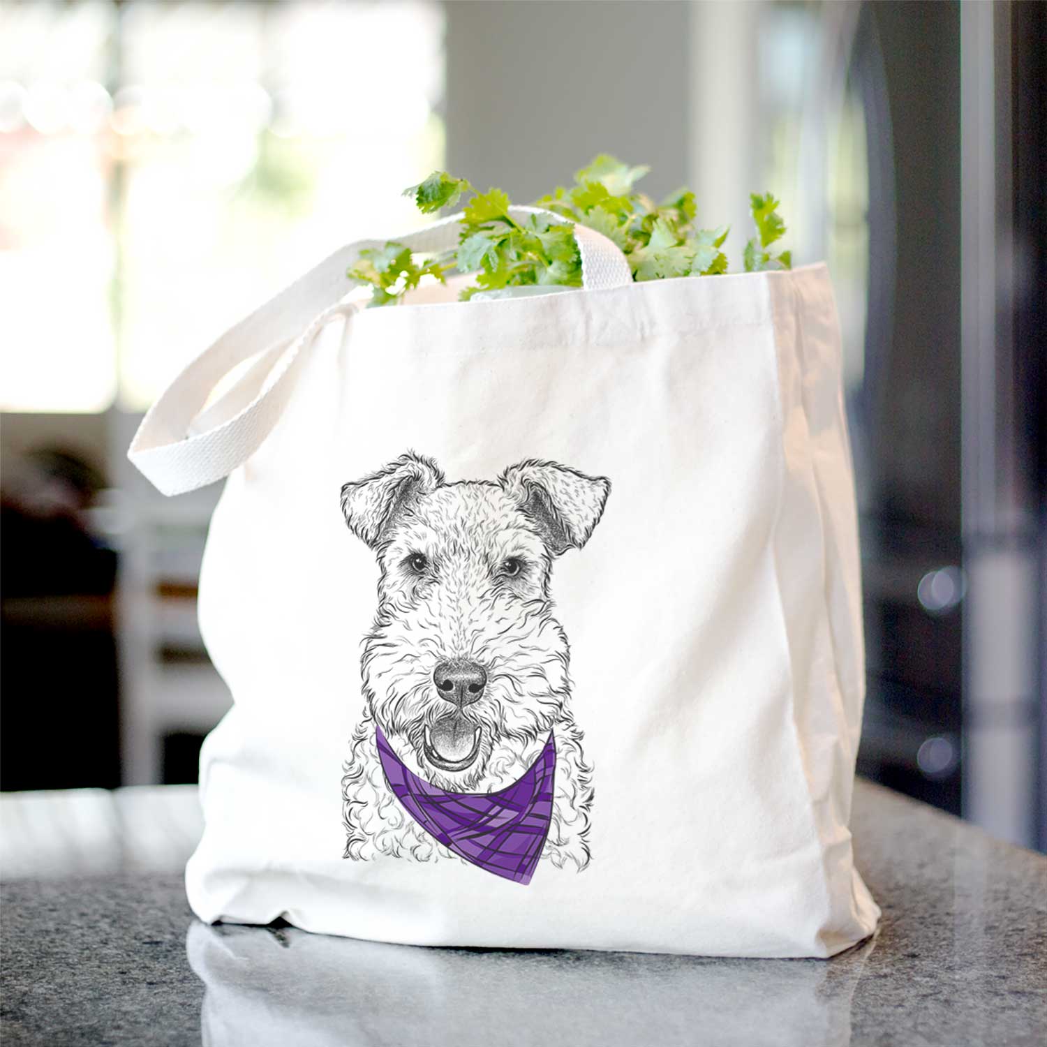 Ted the Wire Fox Terrier - Tote Bag