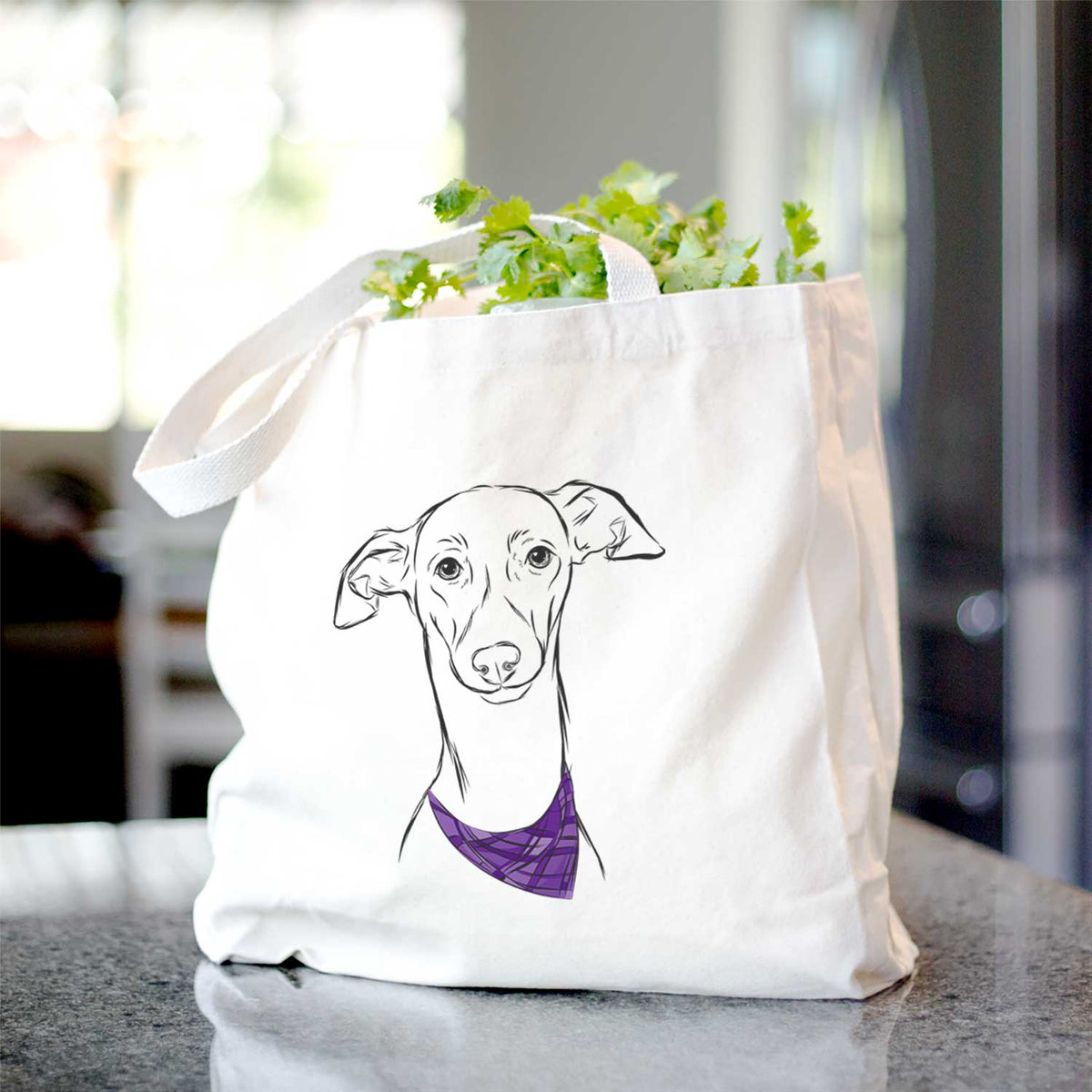 Ziggie the Italian Greyhound - Tote Bag
