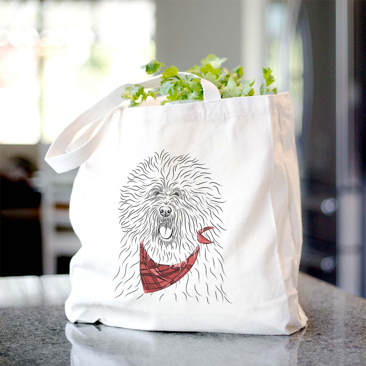 Cozie the Old English Sheepdog - Tote Bag