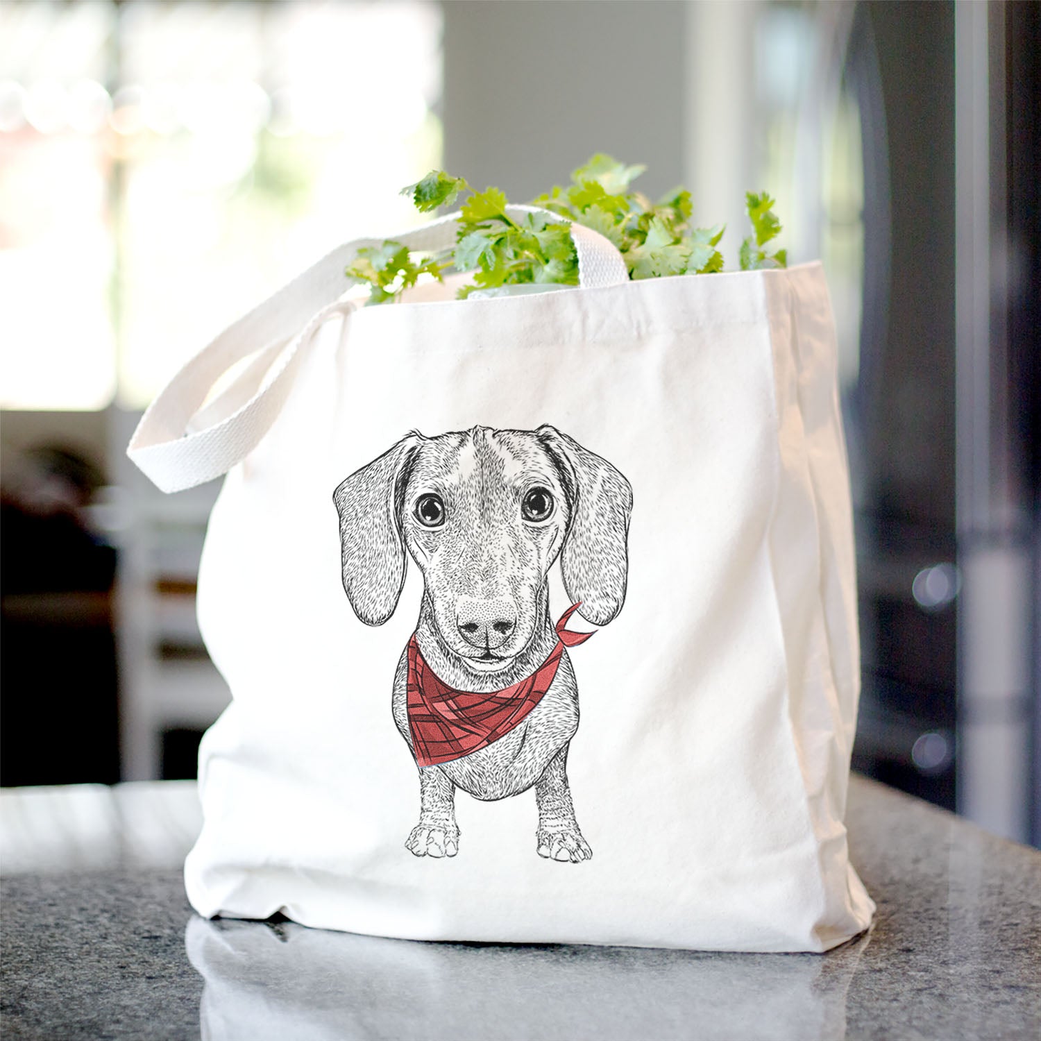 Ernie the Mini Dachshund - Tote Bag