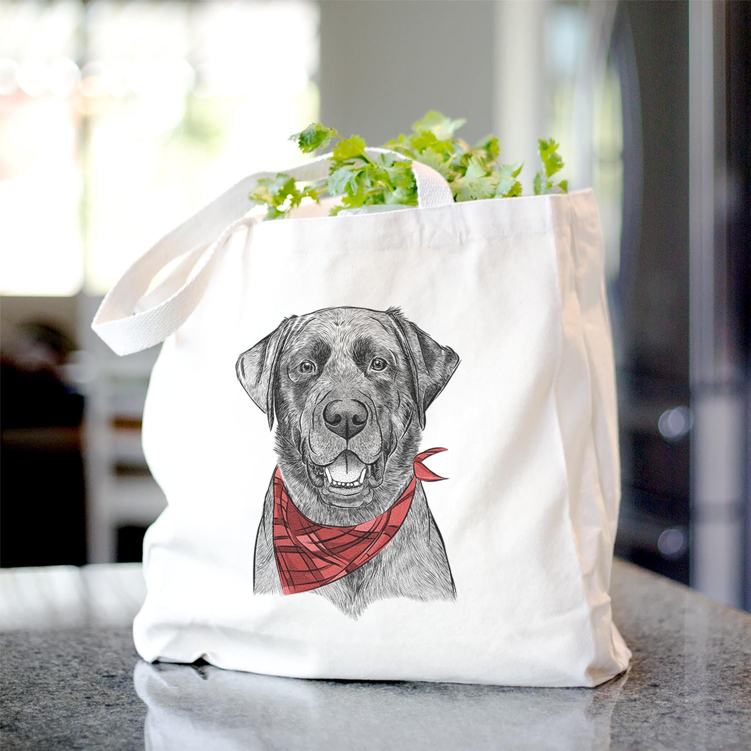 Heath the Black Lab - Tote Bag