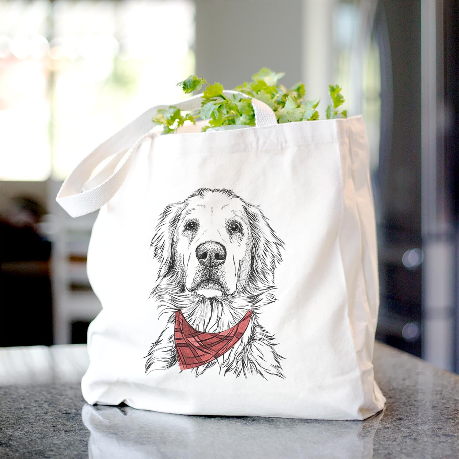 Jake-aroni the Golden Retriever - Tote Bag