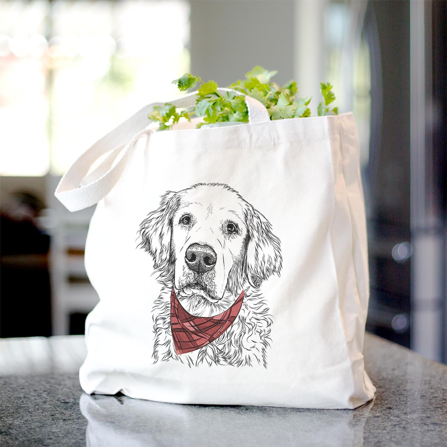 Loganator the Golden Retriever - Tote Bag