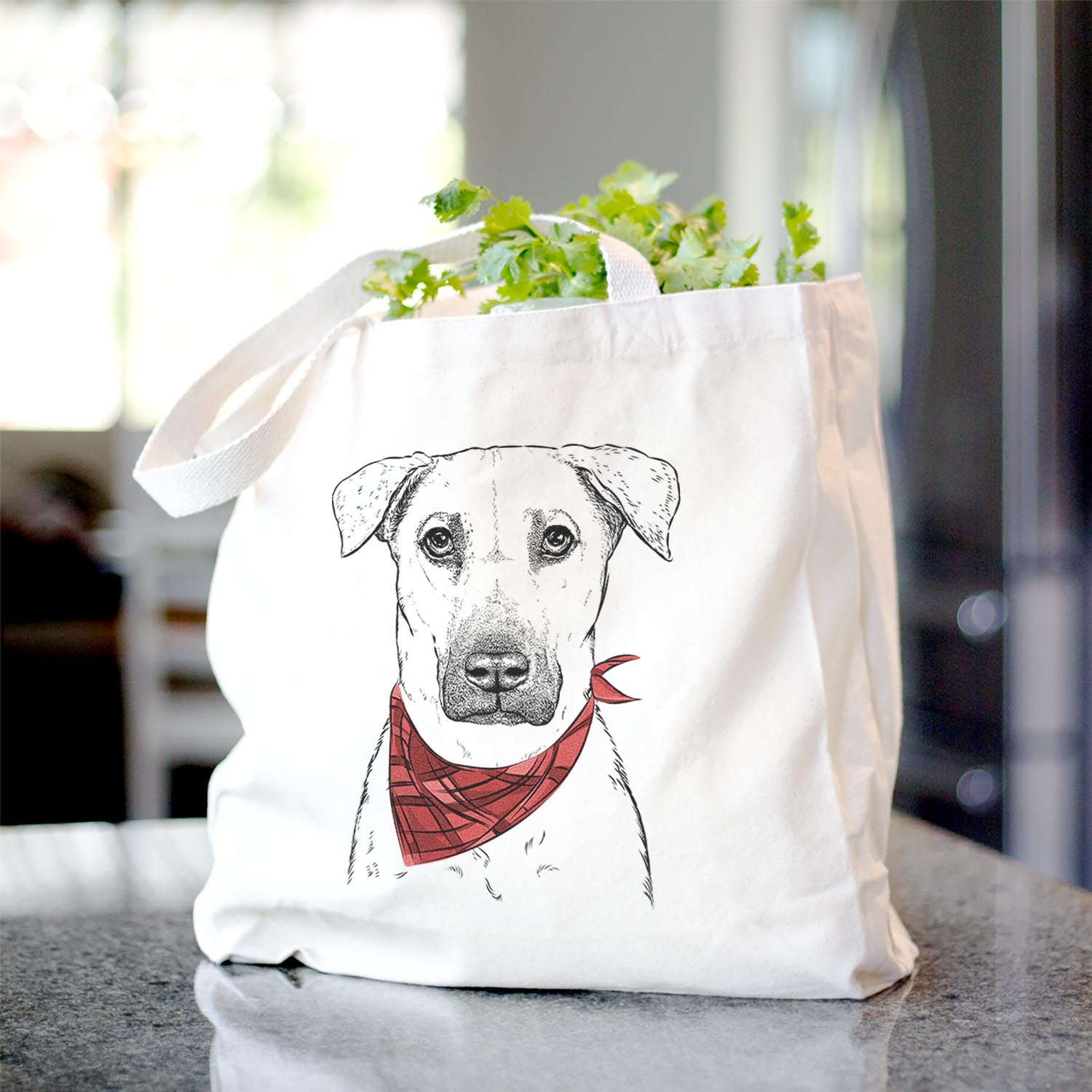 Luna the Black Mouth Cur - Tote Bag