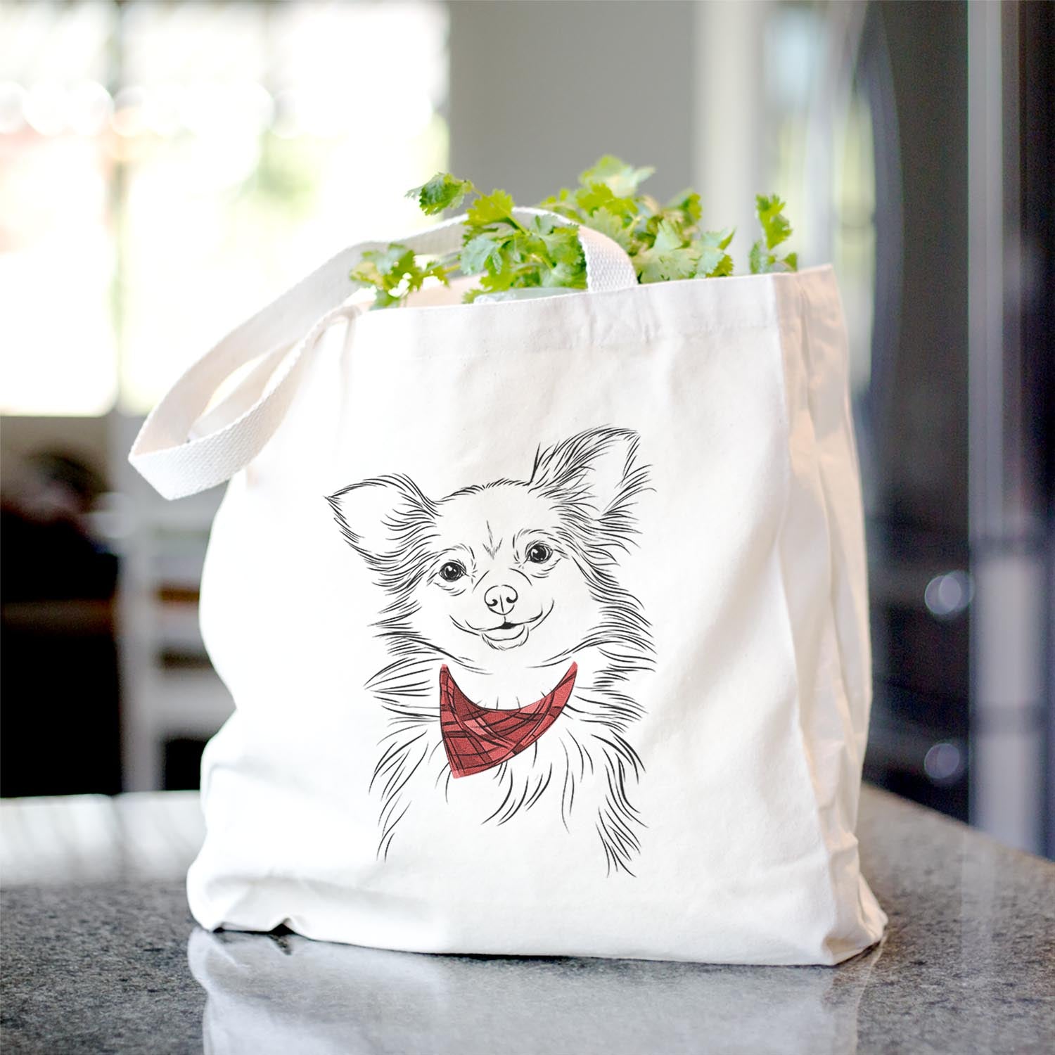 Marzi the Long Haired Chihuahua - Tote Bag