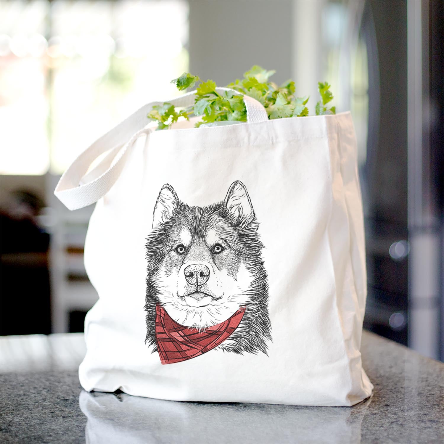 Oskar the Candian Eskimo Dog - Tote Bag