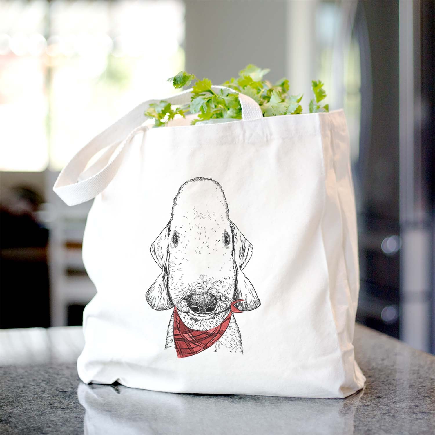 Remington the Bedlington Terrier - Tote Bag