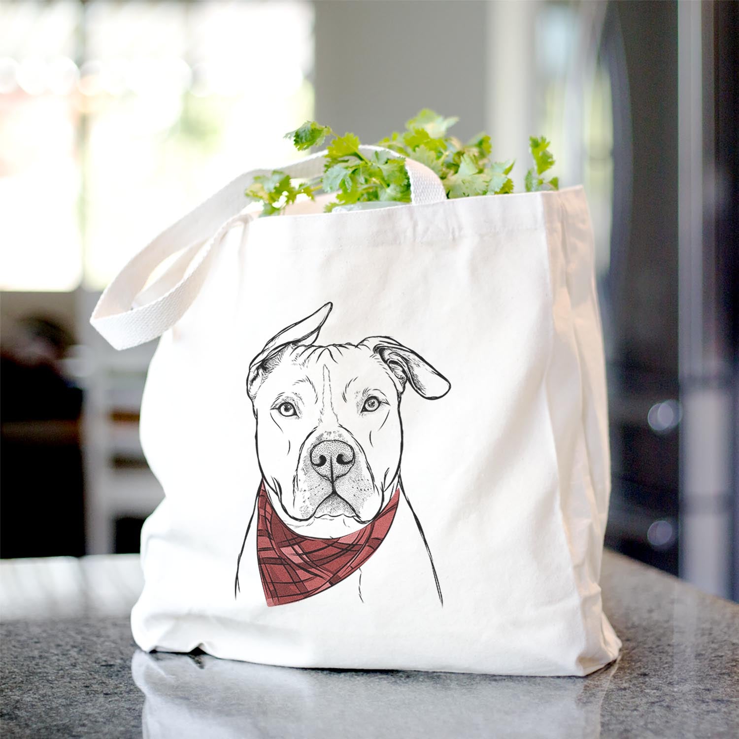 Teddy Jam the Pitbull - Tote Bag