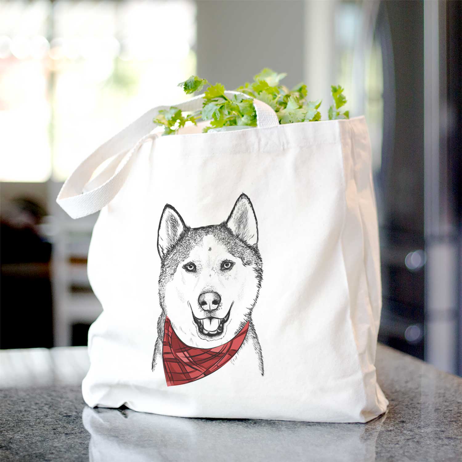 Nika the Siberian Husky - Tote Bag