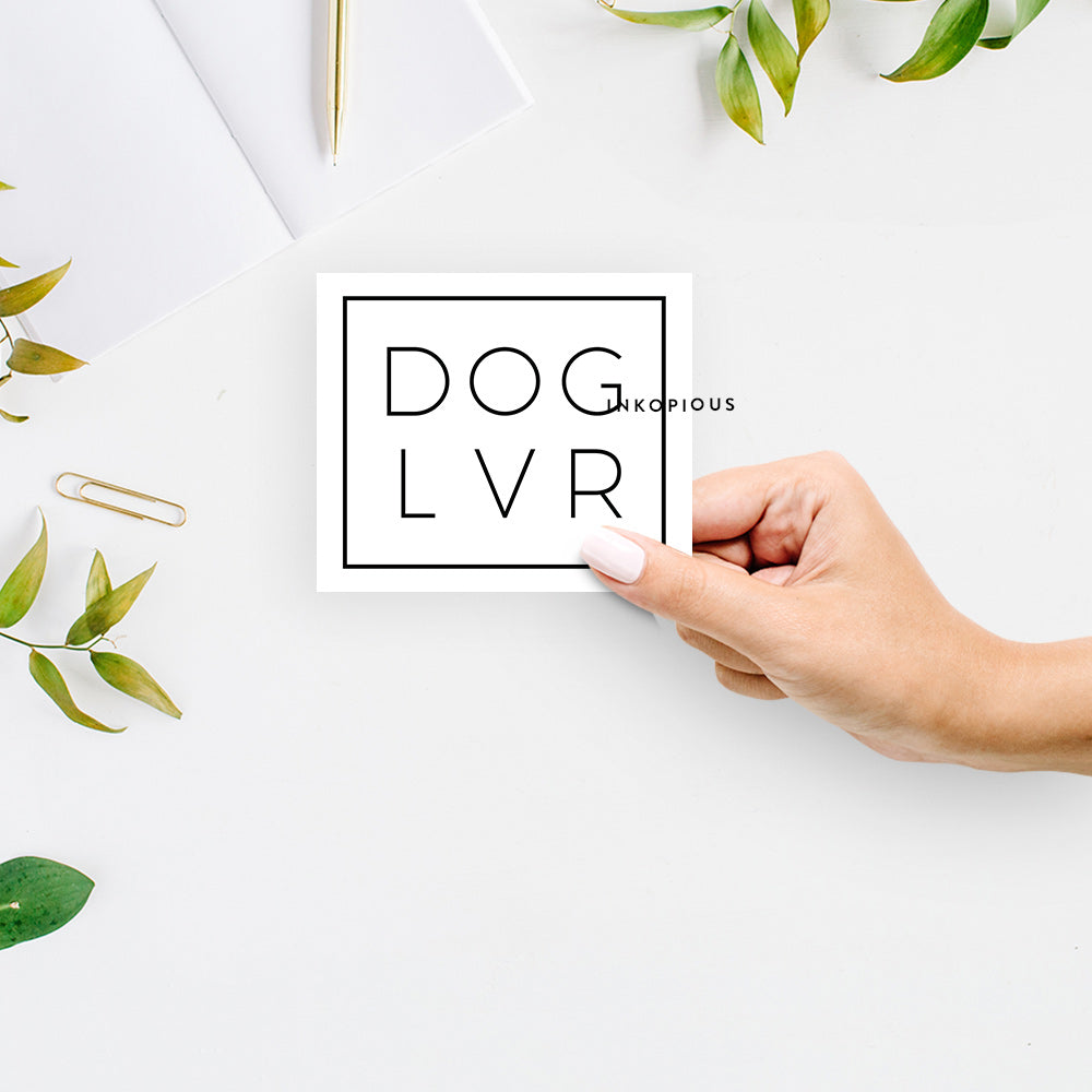 Dog Lvr Boxed - Decal Sticker