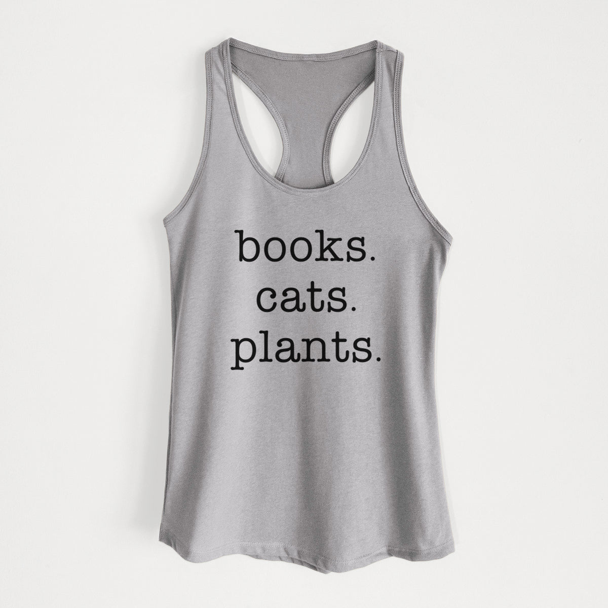 books. cats. plants. - Women's Racerback Tanktop