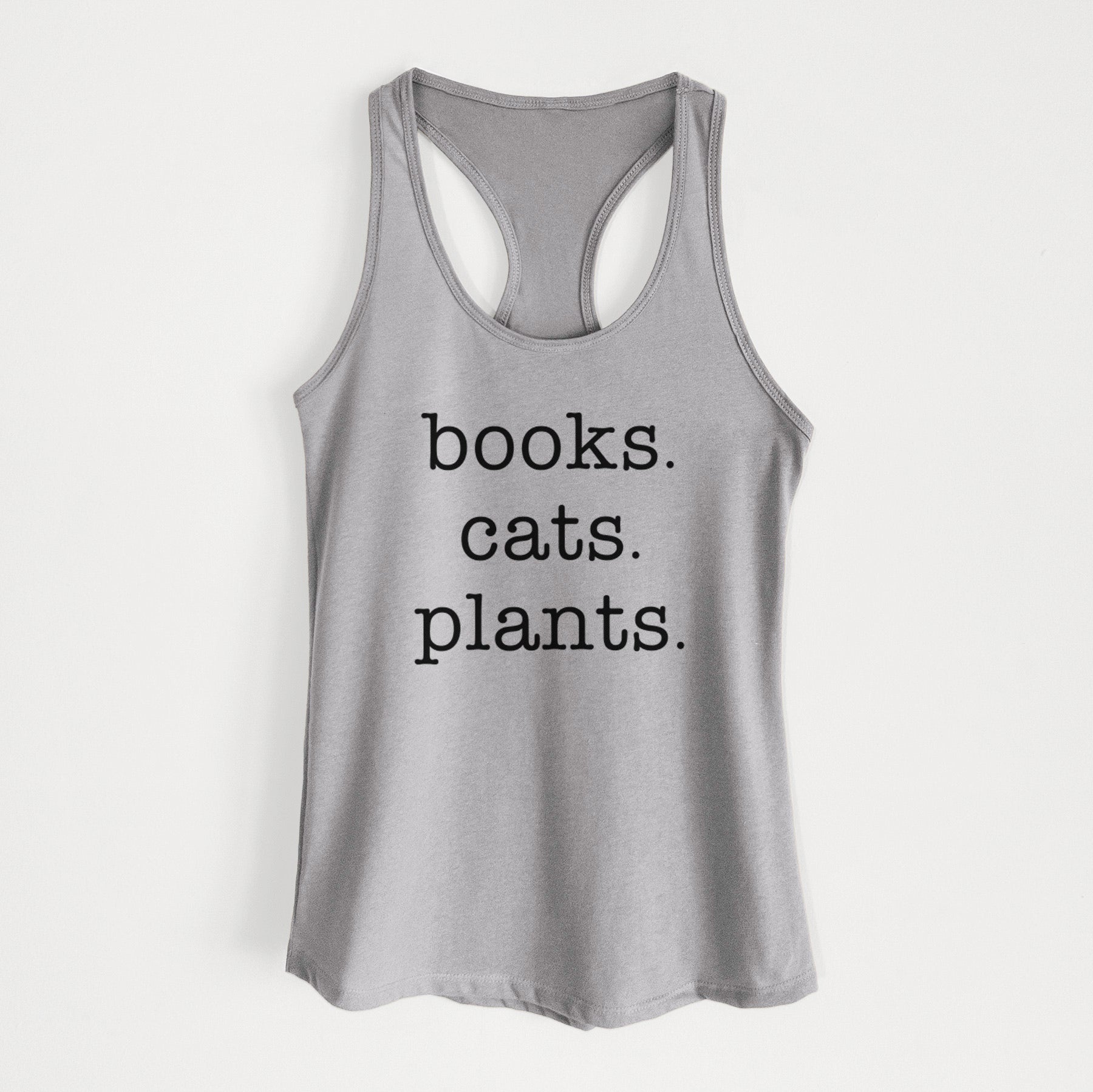 books. cats. plants. - Women's Racerback Tanktop