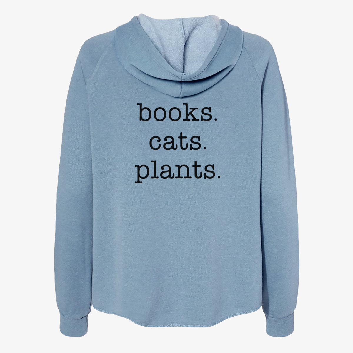 books. cats. plants. - Women's Cali Wave Zip-Up Sweatshirt