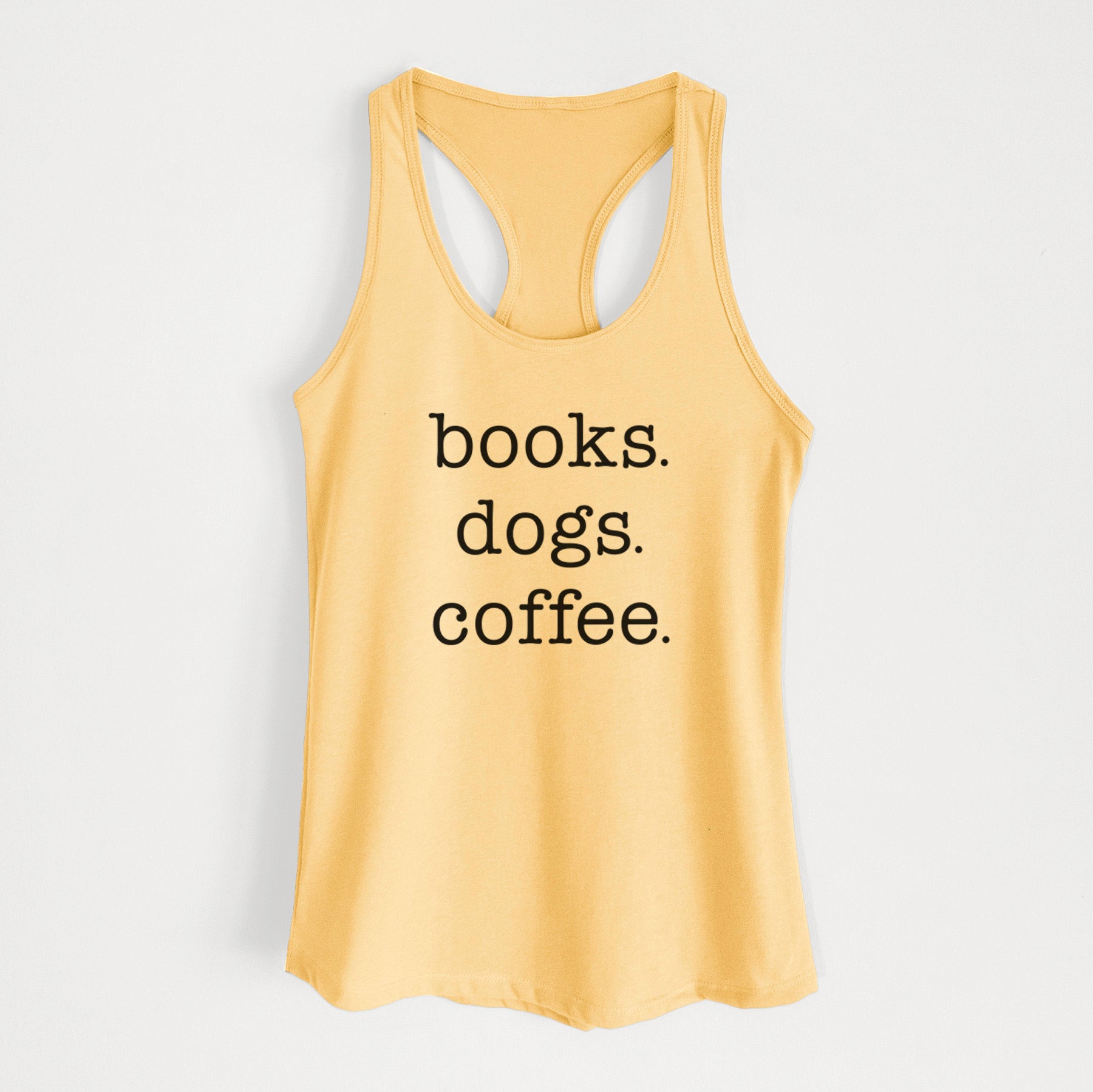 books. dogs. coffee. - Women's Racerback Tanktop