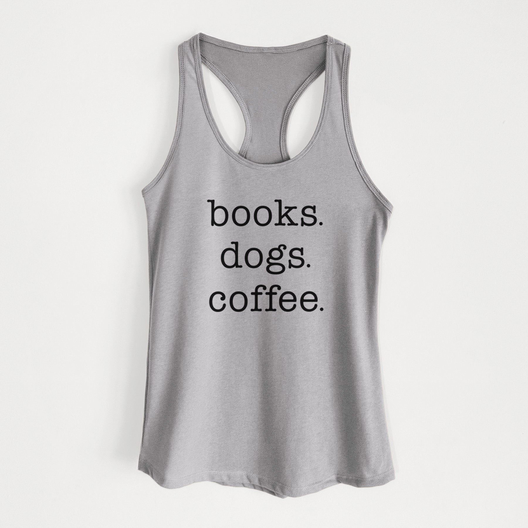 books. dogs. coffee. - Women's Racerback Tanktop