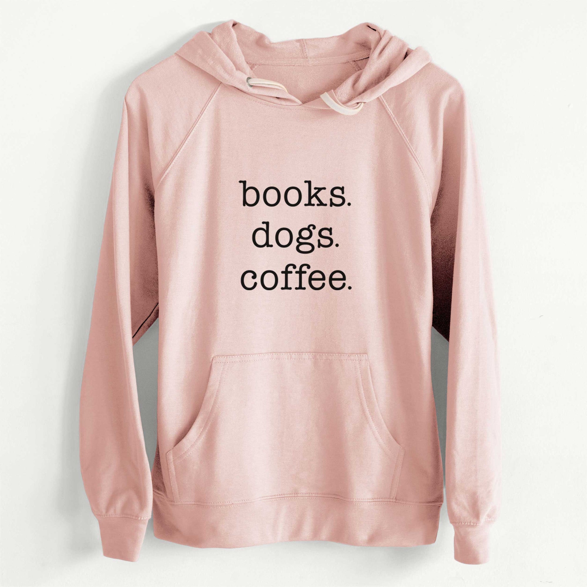 books. dogs. coffee. - Unisex Loopback Terry Hoodie