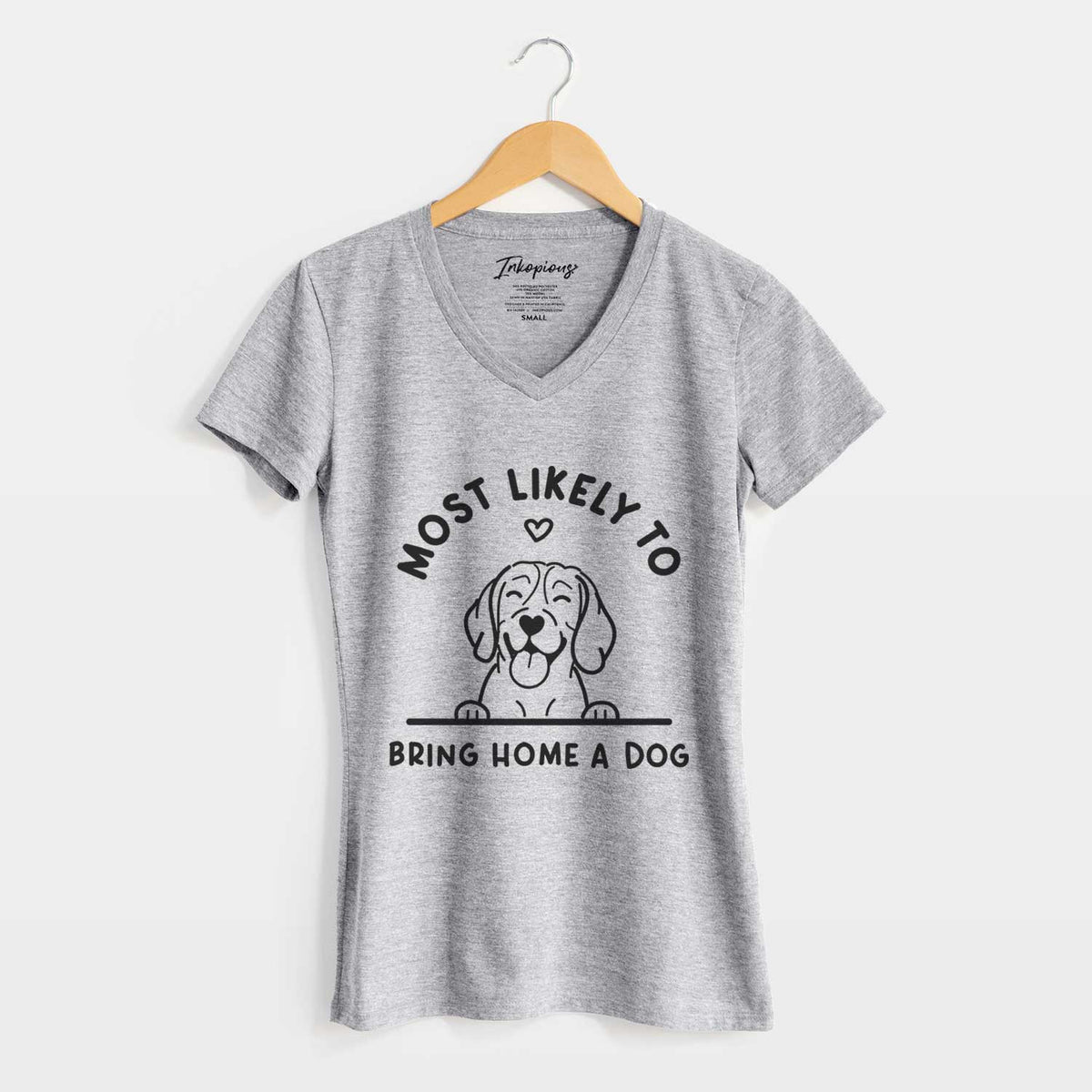 Most Likely to Bring Home a Dog - Beagle - Women&#39;s V-neck Shirt