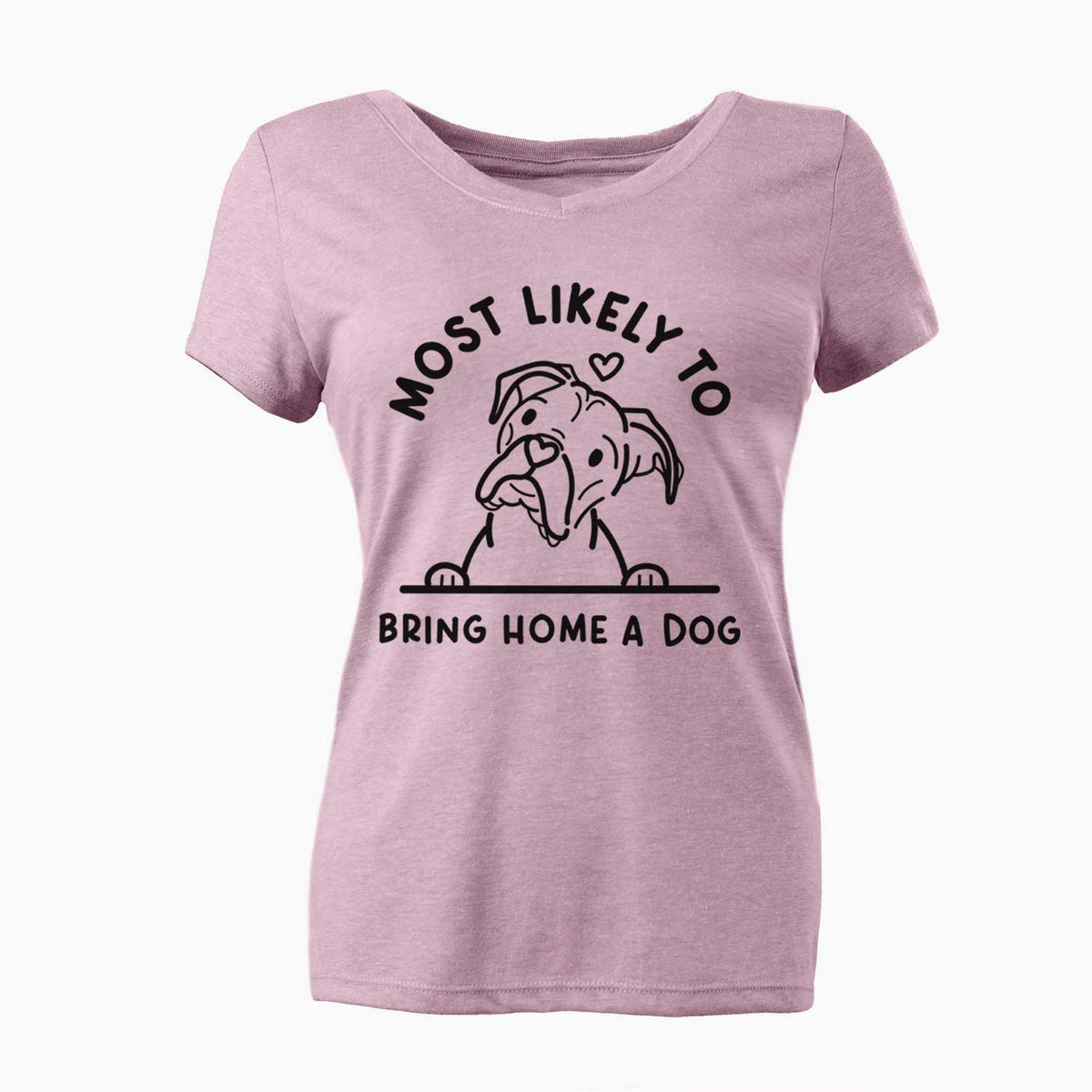 Most Likely to Bring Home a Dog - Boxer - Women's V-neck Shirt