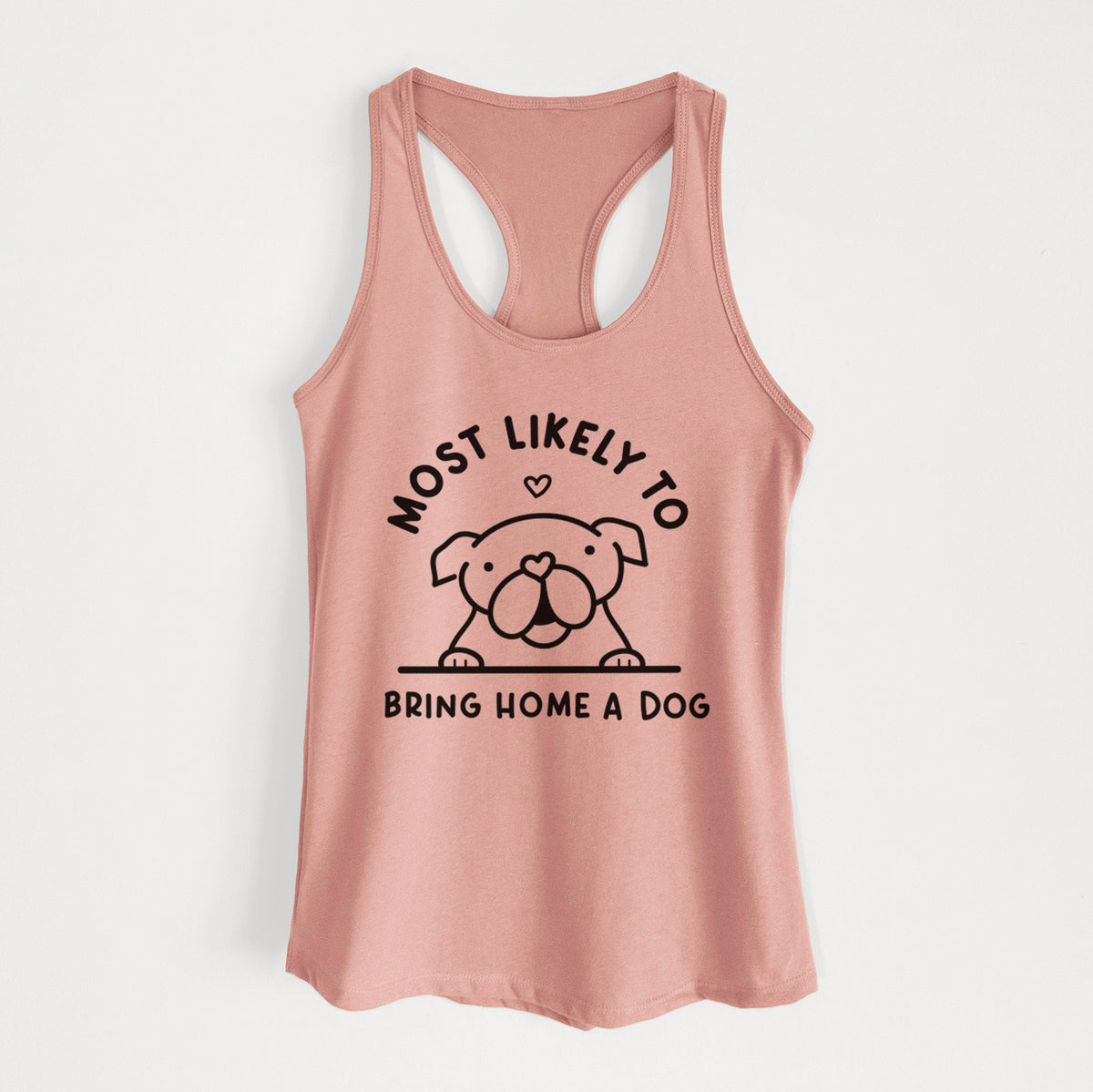 Most Likely to Bring Home a Dog - English Bulldog - Women&#39;s Racerback Tanktop