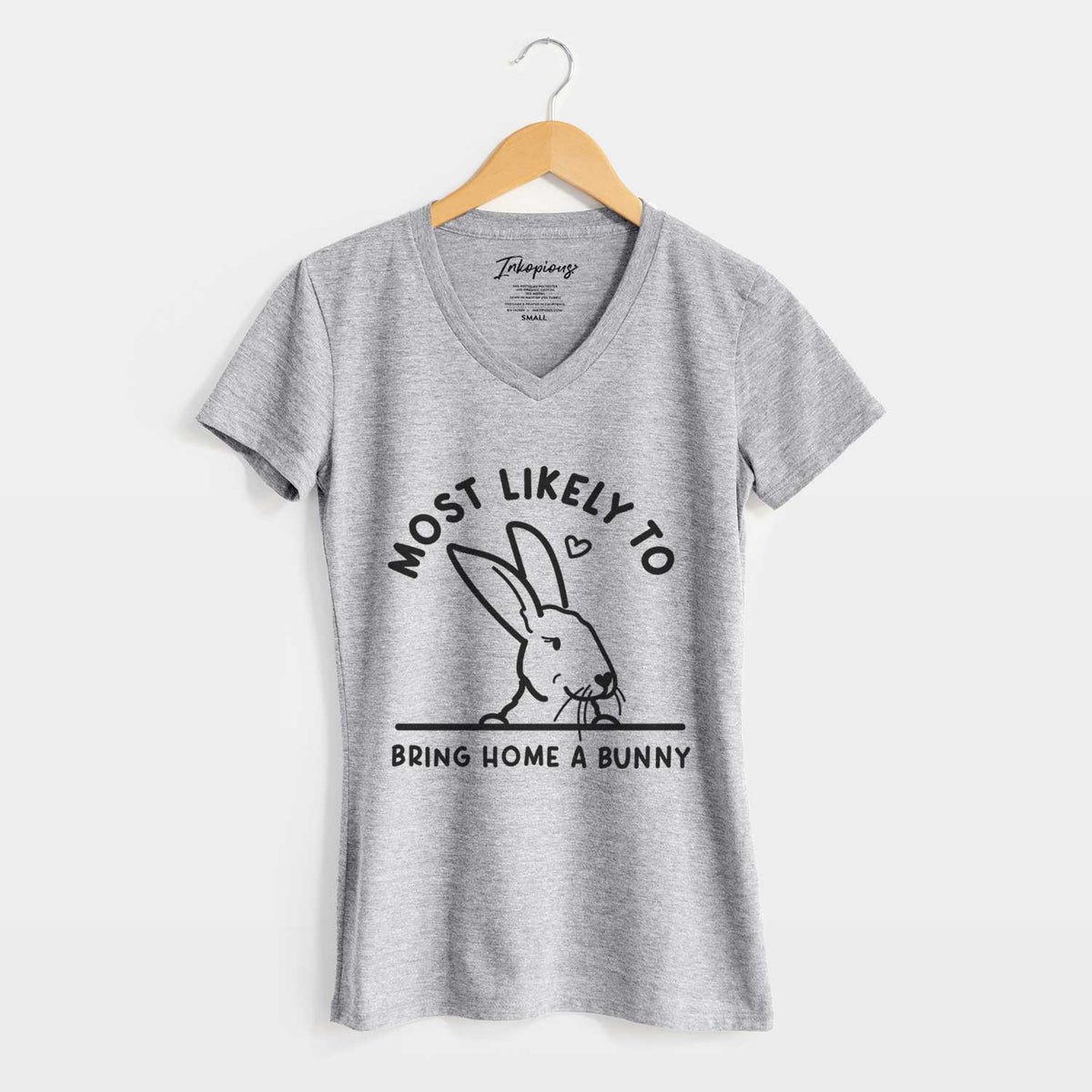 Most Likely to Bring Home a Bunny - Women&#39;s V-neck Shirt