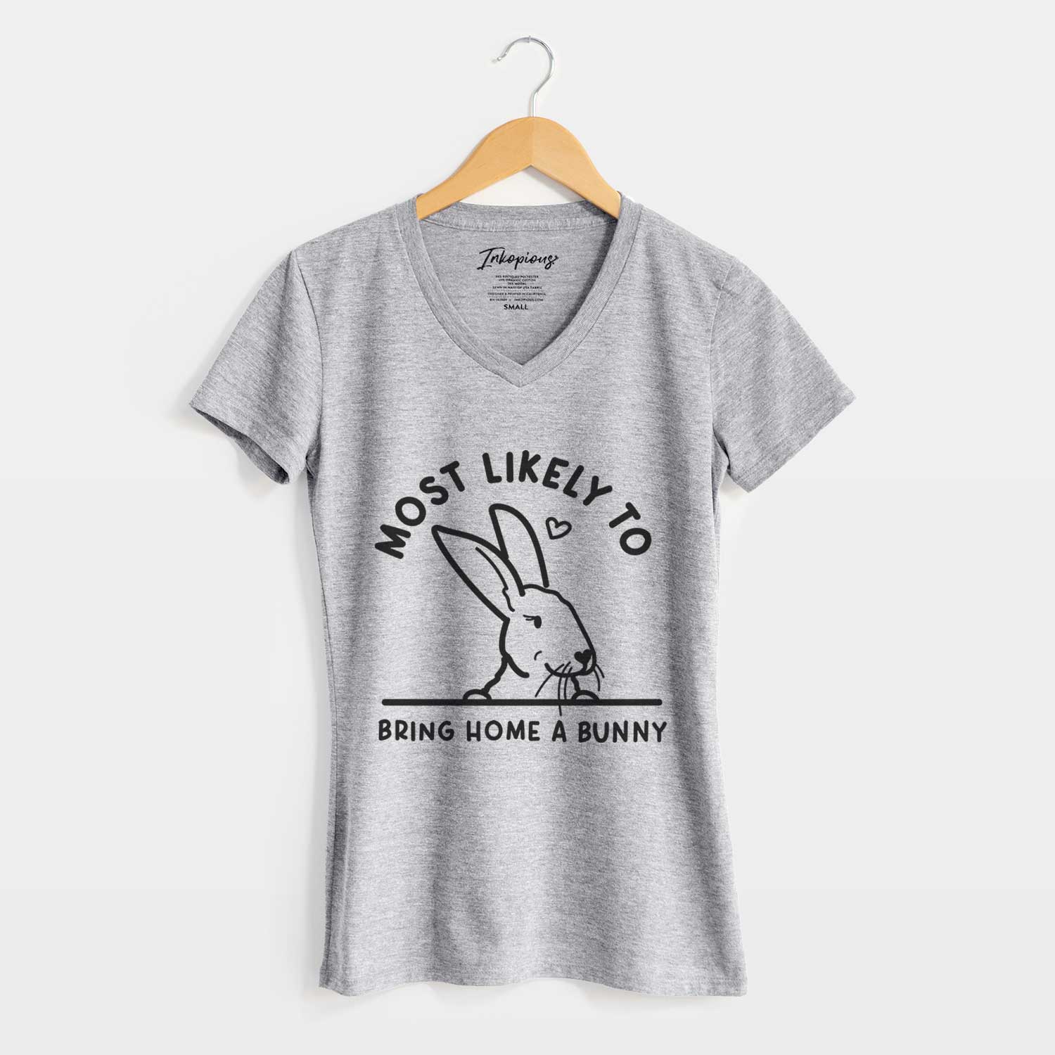 Most Likely to Bring Home a Bunny - Women's V-neck Shirt