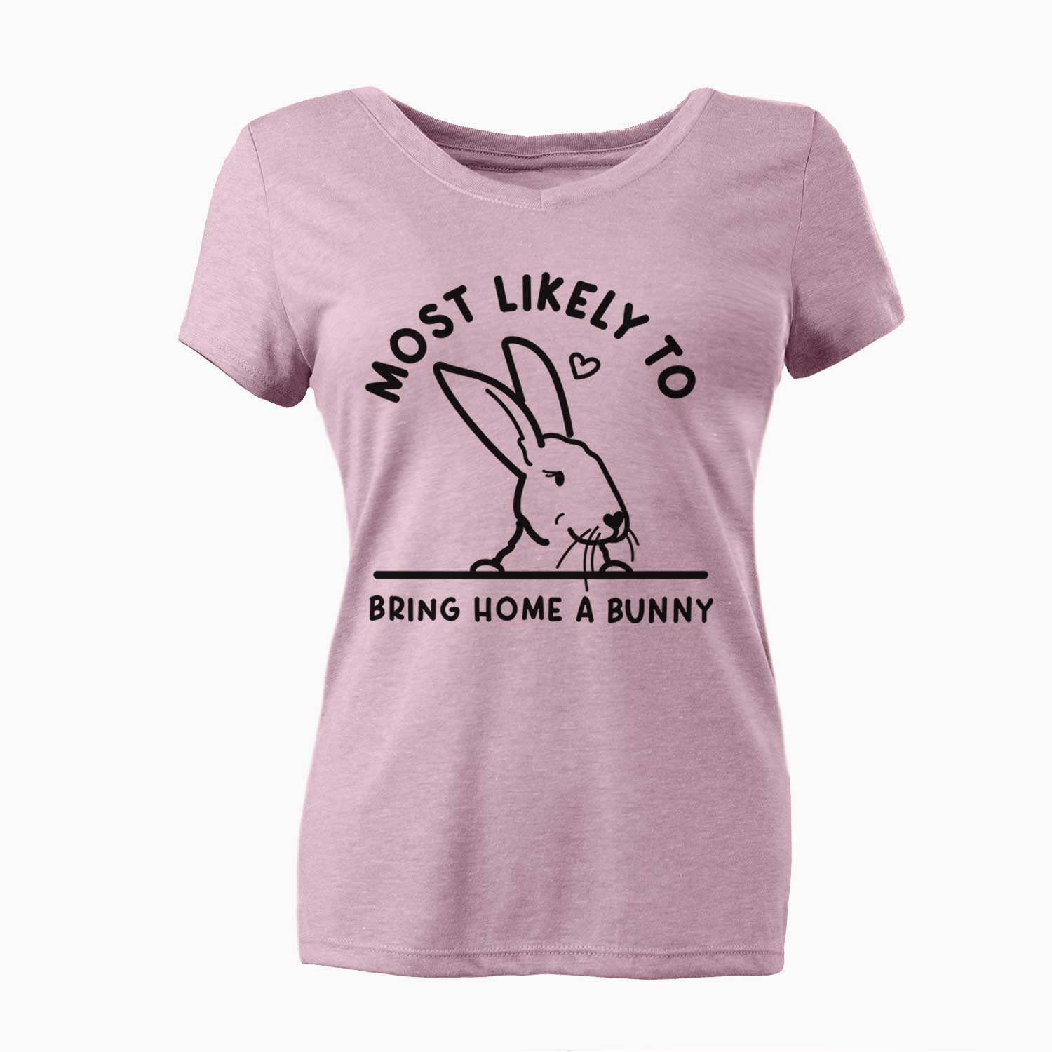 Most Likely to Bring Home a Bunny - Women's V-neck Shirt