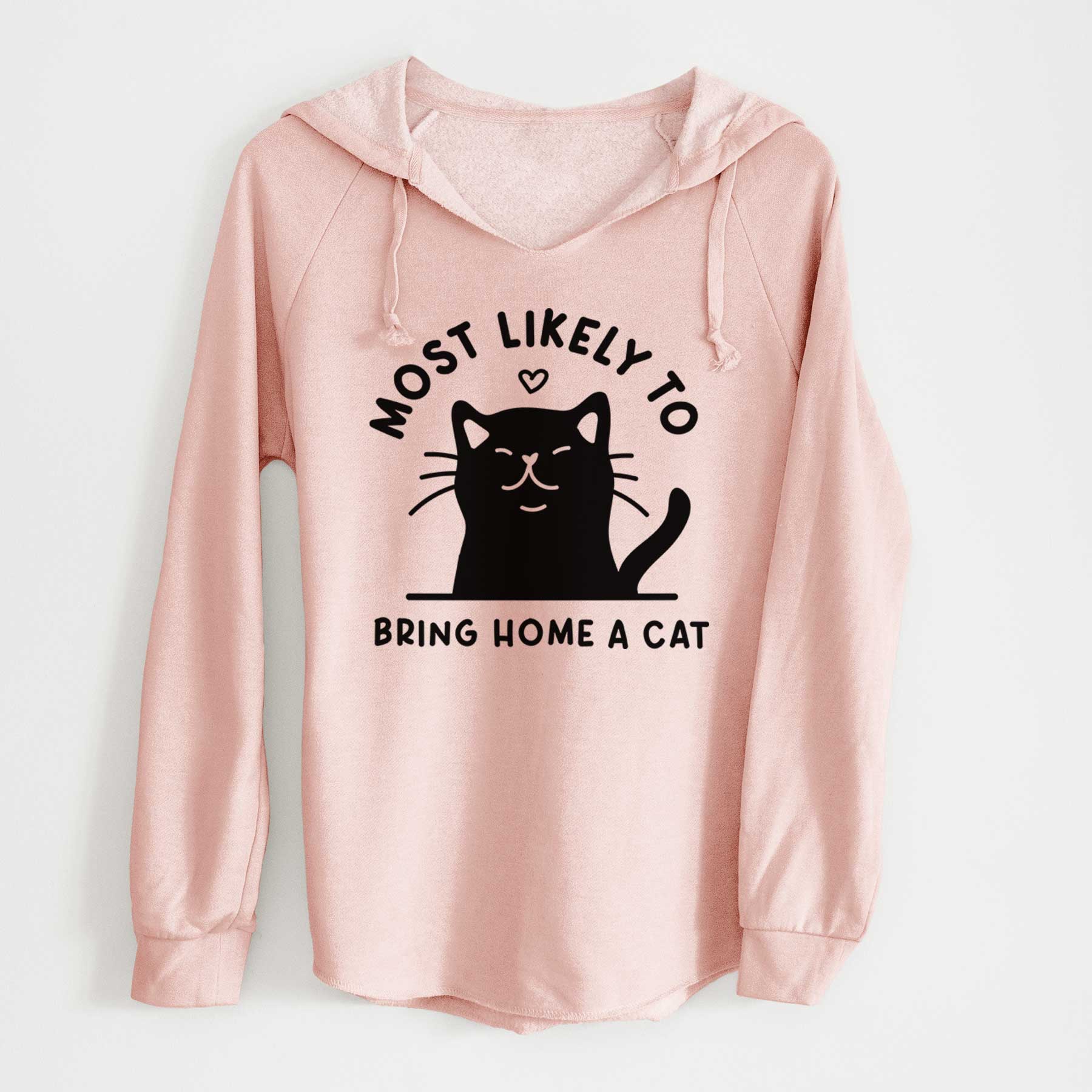 Most Likely to Bring Home a Cat - Black - Cali Wave Hooded Sweatshirt