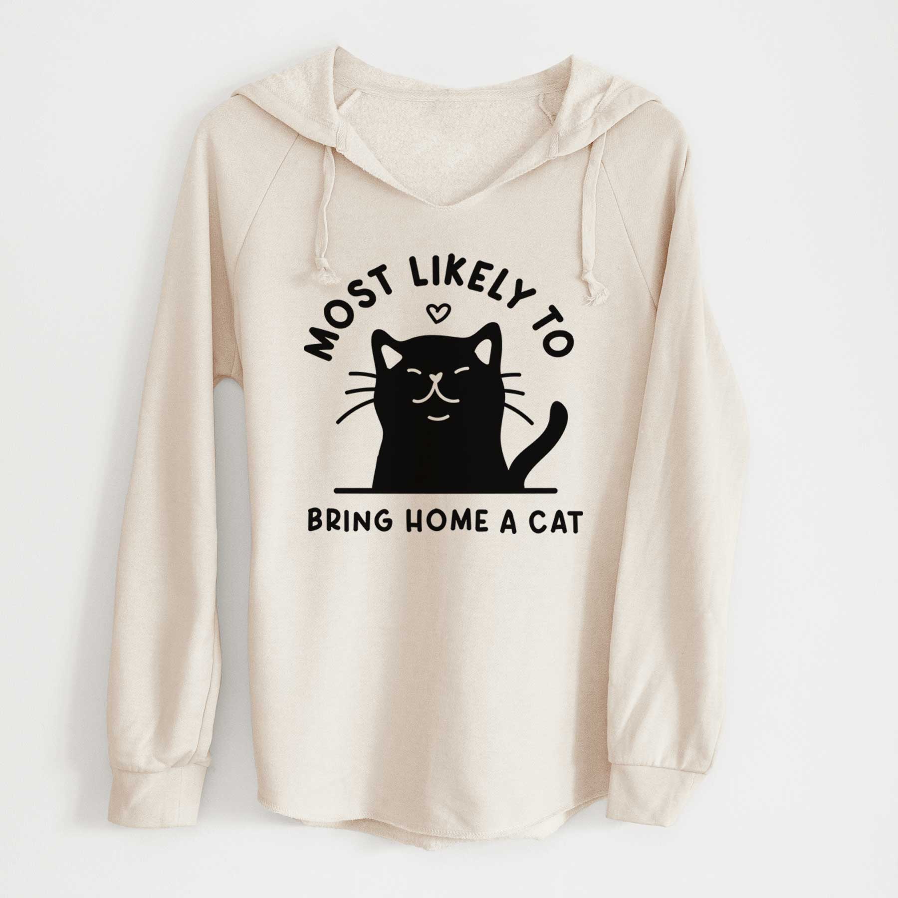 Most Likely to Bring Home a Cat - Black - Cali Wave Hooded Sweatshirt