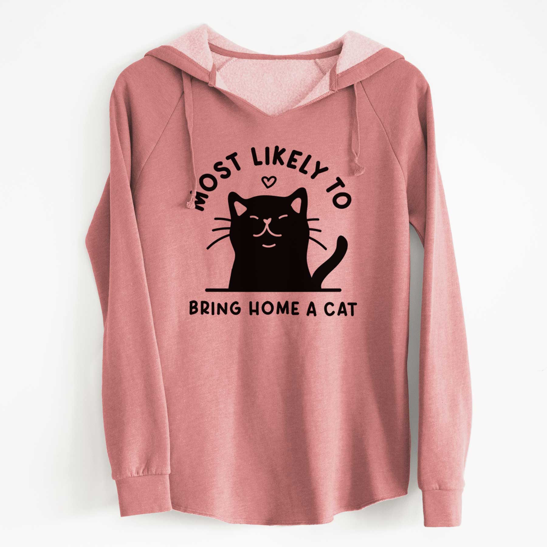 Most Likely to Bring Home a Cat - Black - Cali Wave Hooded Sweatshirt