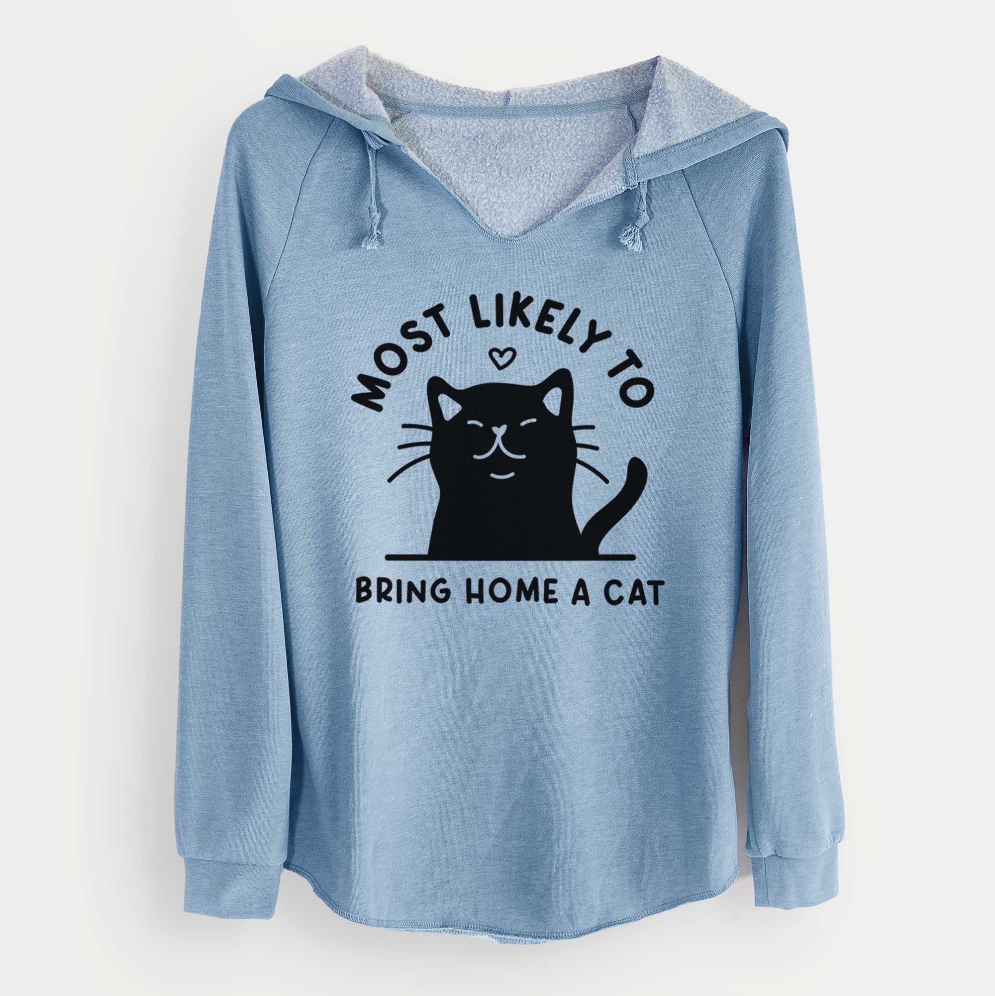 Most Likely to Bring Home a Cat - Black - Cali Wave Hooded Sweatshirt